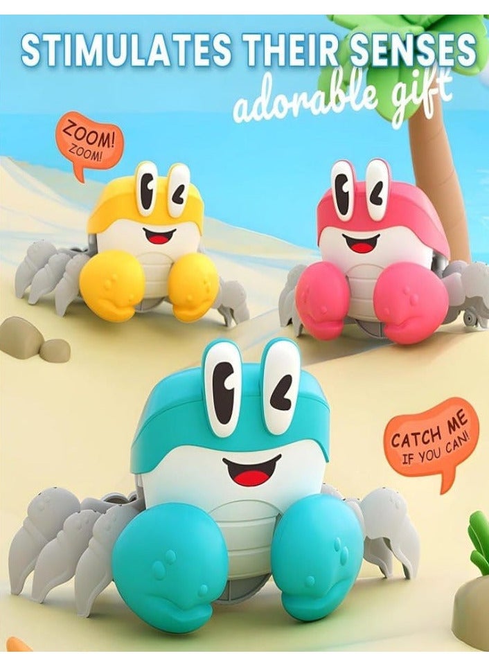 Crawling Crab Toy for Kids, Moving Dancing Crab, Tummy Time Toys for Infants, Learning to Crawl for Babies, Gifts for Toddlers Boys and Girls, Musical and Light-Up Interactive Sensory Toy (Yellow) - Image 4
