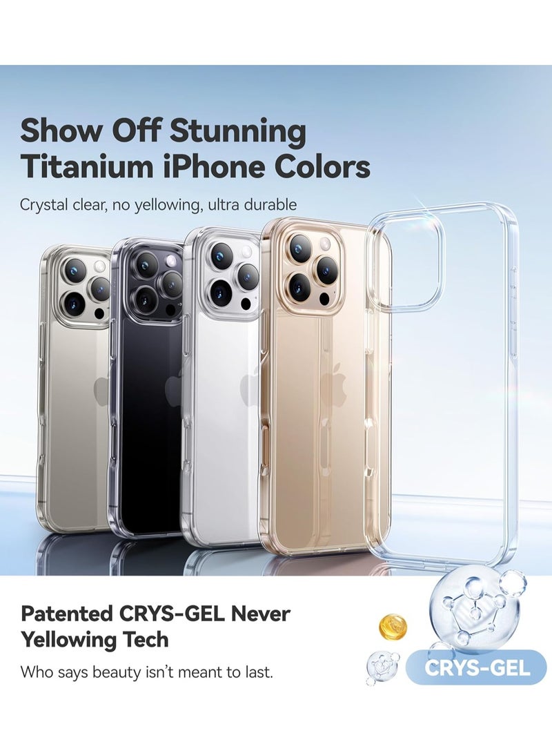 إلترازون iPhone 16 Pro Max Case - Crystal Clear with Never Yellow Technology, 12FT Mil-Grade Protection, Slim Transparent Cover for Men and Women (6.9”) - Image 2