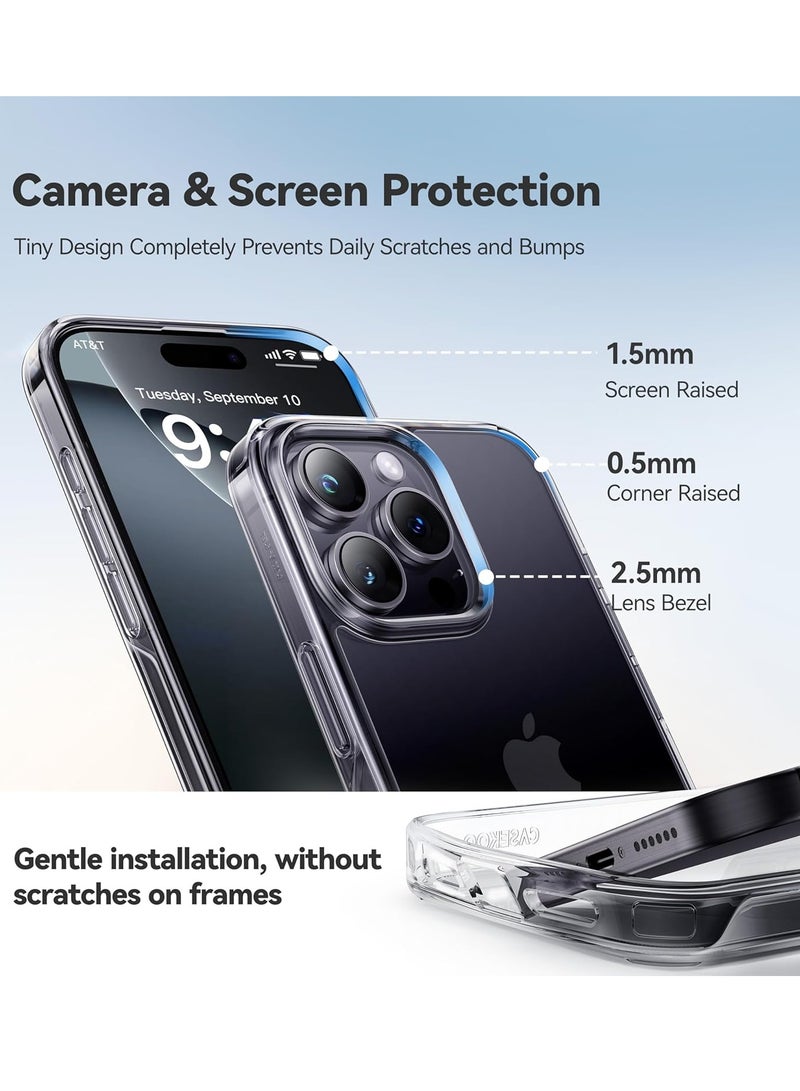 إلترازون iPhone 16 Pro Max Case - Crystal Clear with Never Yellow Technology, 12FT Mil-Grade Protection, Slim Transparent Cover for Men and Women (6.9”) - Image 4