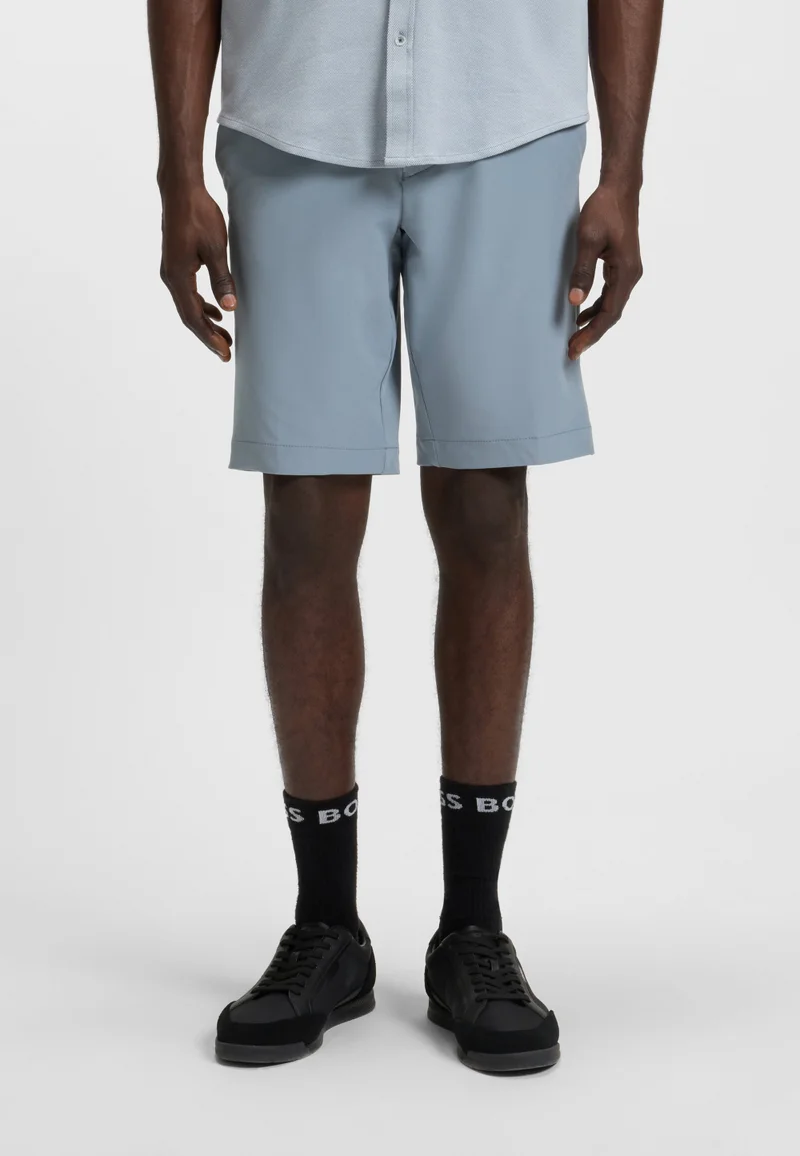 BOSS Slim-fit shorts in water-repellent stretch fabric
