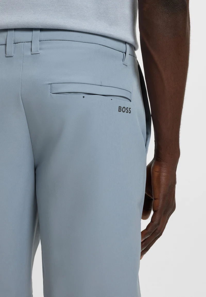 BOSS Dark Grey Slim-fit shorts in water-repellent stretch fabric for Men | Best Price UAE