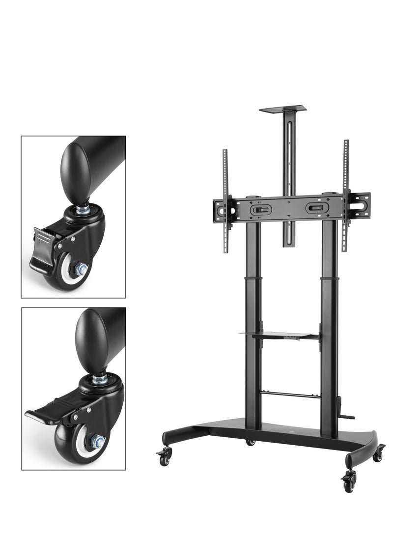 HAMOOD, BIG TV CART Heavy Duty Mobile TV Stand with Hand Crank Max VESA 1000x600mm Adjustable Height Wheels for Large Screens Suggested tv size:42100"Loading Capacity:	80KG - Image 2