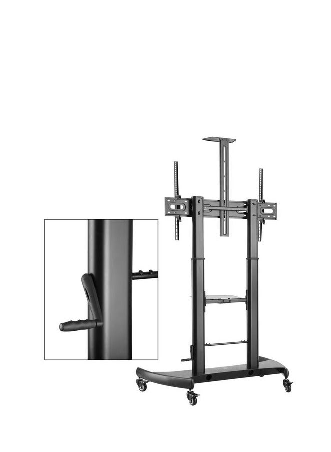 HAMOOD, BIG TV CART Heavy Duty Mobile TV Stand with Hand Crank Max VESA 1000x600mm Adjustable Height Wheels for Large Screens Suggested tv size:42100"Loading Capacity:	80KG - Image 3