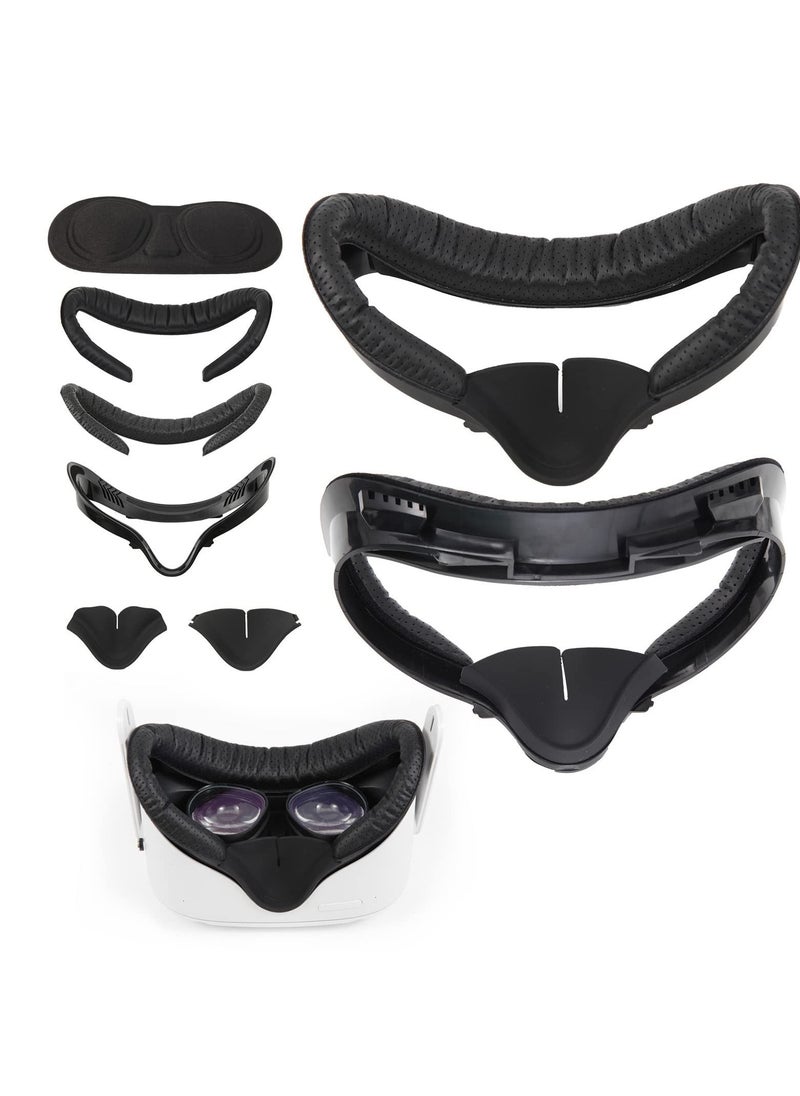 Y&D - Comfortable and Stretchy VR Facial Vent Soft Interface Bracket with Anti-Leakage Light PU Leather Foam Face Replacement Pads Custom Comfort 6-in-1 Accessories for Oculus Quest 2 - Image 1