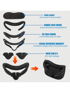 Y&D Comfortable and Stretchy VR Facial Vent Soft Interface Bracket with Anti-Leakage Light PU Leather Foam Face Replacement Pads Custom Comfort 6-in-1 Accessories for Oculus Quest 2  - Image 2