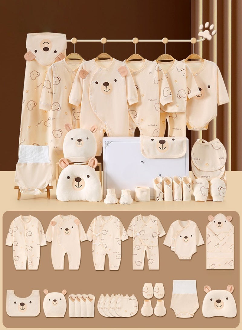 والالا مجموعة هدايا للأطفال حديثي الولادة مكونة من 24 قطعة، مجموعة هدايا ملابس حديثي الولادة للأولاد والبنات، إكسسوارات ملابس أساسية للأطفال مع بطانية للأطفال، قطن فاخر 100%، لفصل الربيع والصيف والخريف والشتاء 66 سم - Image 1