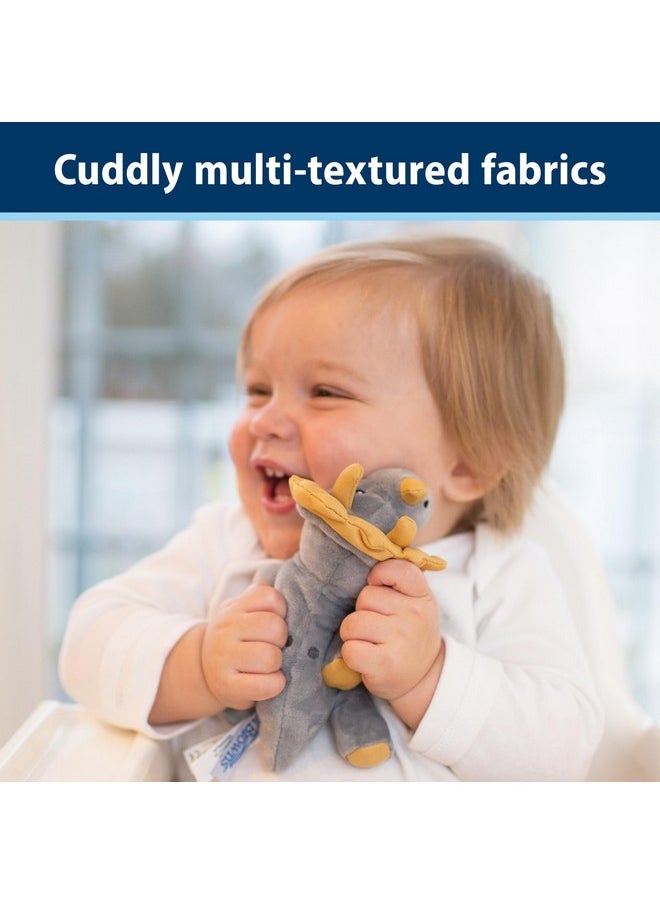 Dr. Brown's Baby Lovey Pacifier And Teether Holder, Triceratops With Gray Happypaci, 100% Silicone, 0-6M  - Image 4