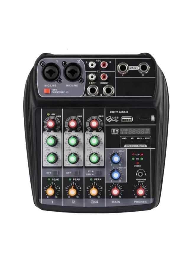 BOMGE A4G Digital Audio Mixer with Bluetooth 5.0 USB 48V Phantom Power for Recording Streaming Podcasting and Karaoke - Image 1