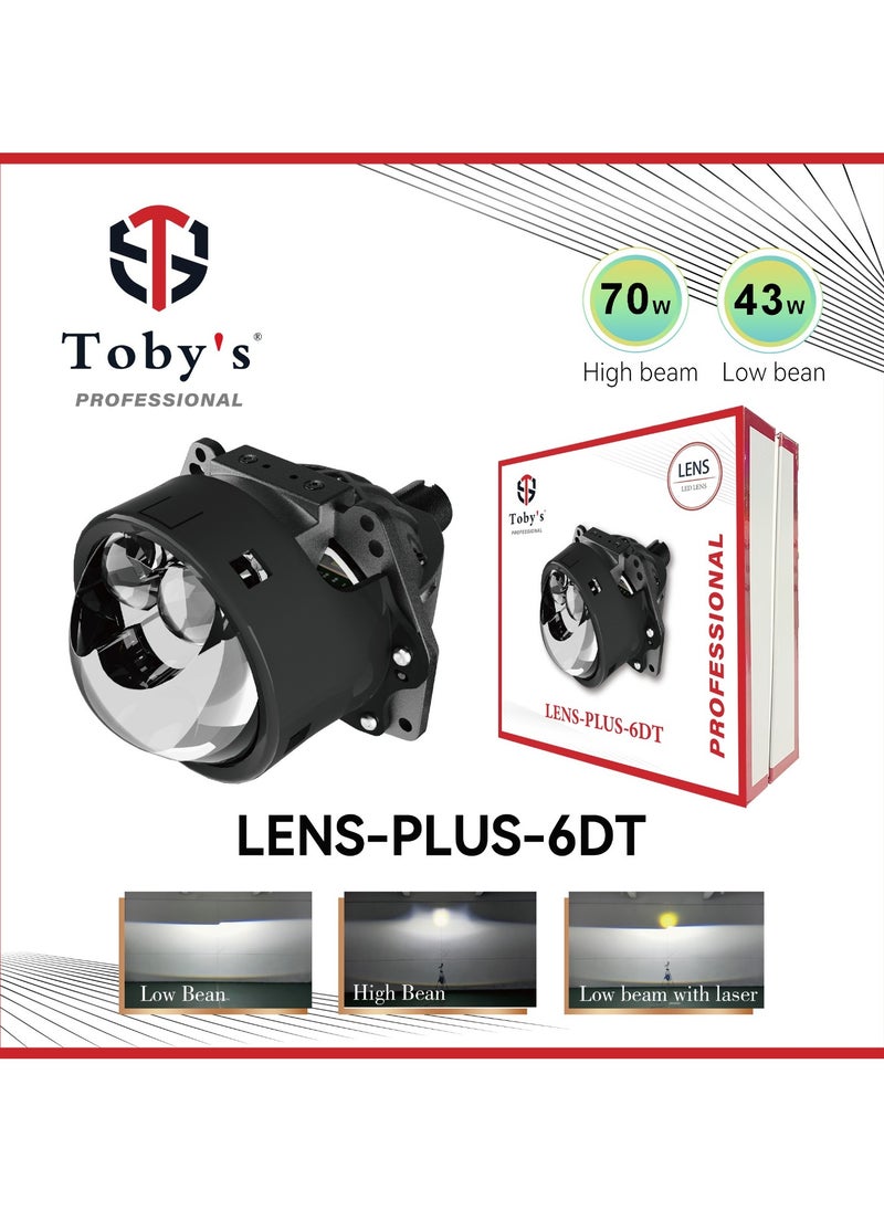 Toby's Toby's 140watts/Pair Lens Plus-6DT 3 Inch Bi LED Projector Lenses For Headlight  6000K Auto Lamp 70000LM Car Lights Retrofit Kits Hyperboloid Lens 