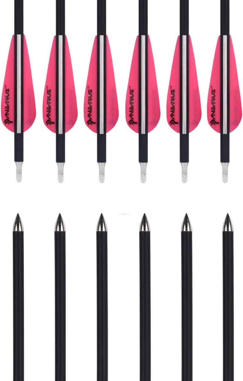 PANDARUS Archery Carbon Arrows 28-Inch Safety Beginner's Target Practice for Compound & Recuve Bow - (Pack of 12) - Image 1
