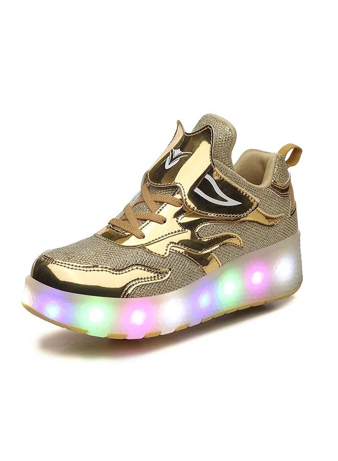 LED Flash Light Fashion Shiny Sneaker Skate Shoes With Wheels And Lightning Sole - Image 3