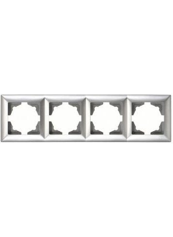 Günsan Elektrik Ambiace Silver Quadruple Frame 