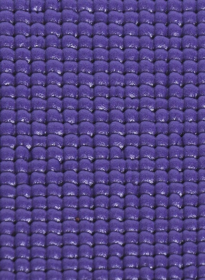 OBSESSIONS Anti-Slip PVC Solid Yoga Mat with Carrying Strap (L)173 X (W)61cm, Purple - Image 5