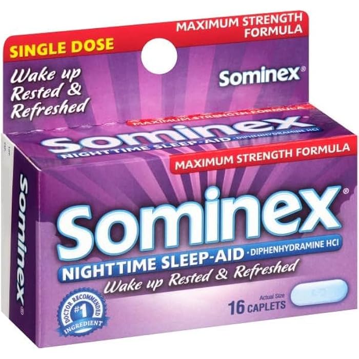 Sominex Nighttime Sleep-Aid Caplets, Maximum Strength, 16-Count Boxes (Pack of 4) - Image 3