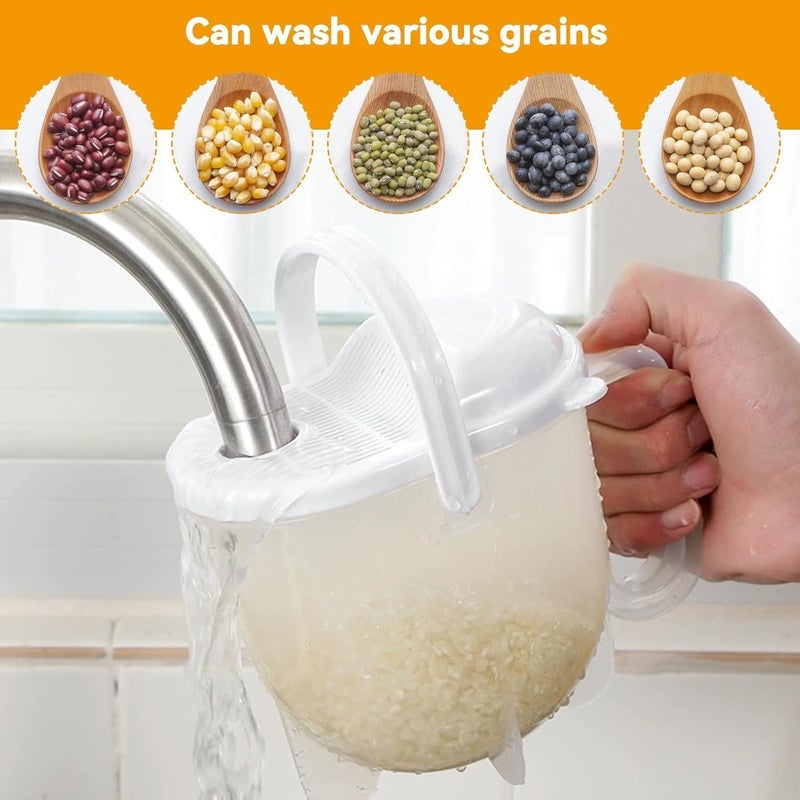 LASALE 1 pcs Fast Automatic Indicator Rice Washing Machine Strainer Cleaner Rice Purifier Basket Kitchen Tools - Image 3