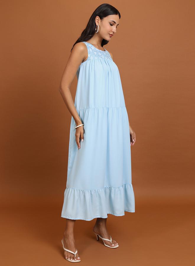 Vishudh Tiered Cotton Dress  - Image 4
