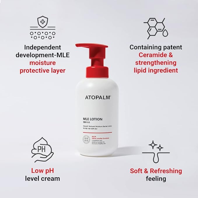 ATOPALM MLE Lotion for Sensitive Skin, 48 Hrs Long Hydration, Strengthening Skin Barrier, Eczema, Ceramide, Babies to Adults, EWG Green Grade, 6.8 Fl. Oz., 200ml - Image 2