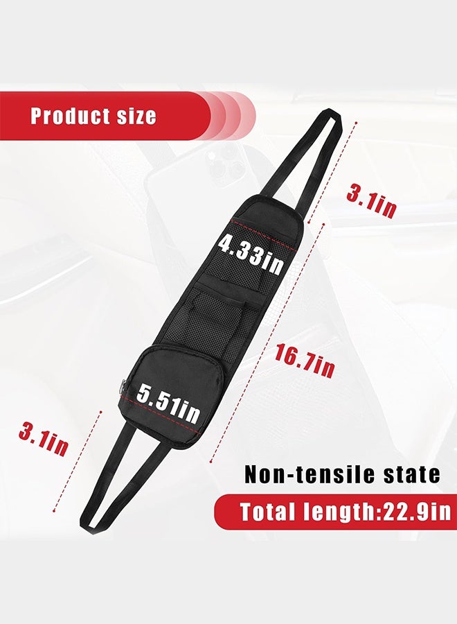 سويت لايف حقيبة تخزين معلقة لمقعد السيارة من قطعتين، منظم جانبي متعدد الجيوب للمقعد، جيب شبكي متعدد الوظائف، يمكن أن يحمل الهاتف المحمول والمحفظة والنظارات، مناسب للسيارات وسيارات الدفع الرباعي والشاحنات - Image 2