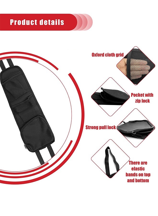 سويت لايف حقيبة تخزين معلقة لمقعد السيارة من قطعتين، منظم جانبي متعدد الجيوب للمقعد، جيب شبكي متعدد الوظائف، يمكن أن يحمل الهاتف المحمول والمحفظة والنظارات، مناسب للسيارات وسيارات الدفع الرباعي والشاحنات - Image 3