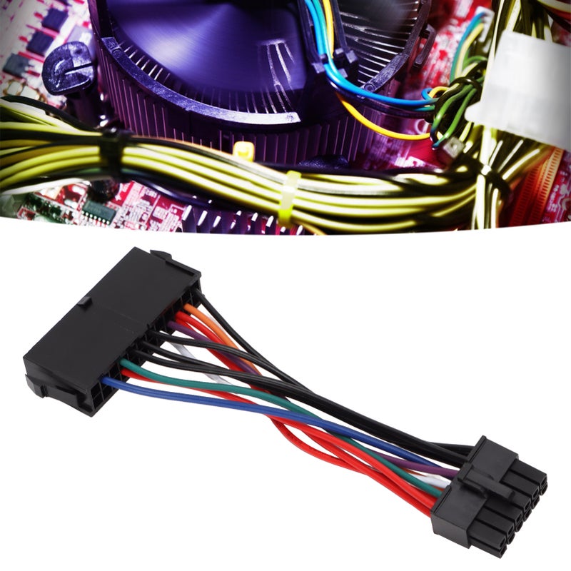 Power Cable 18AWG 24 Pin to 14 Pin Copper Conductor Stable Performance Computer Accessories - Image 3
