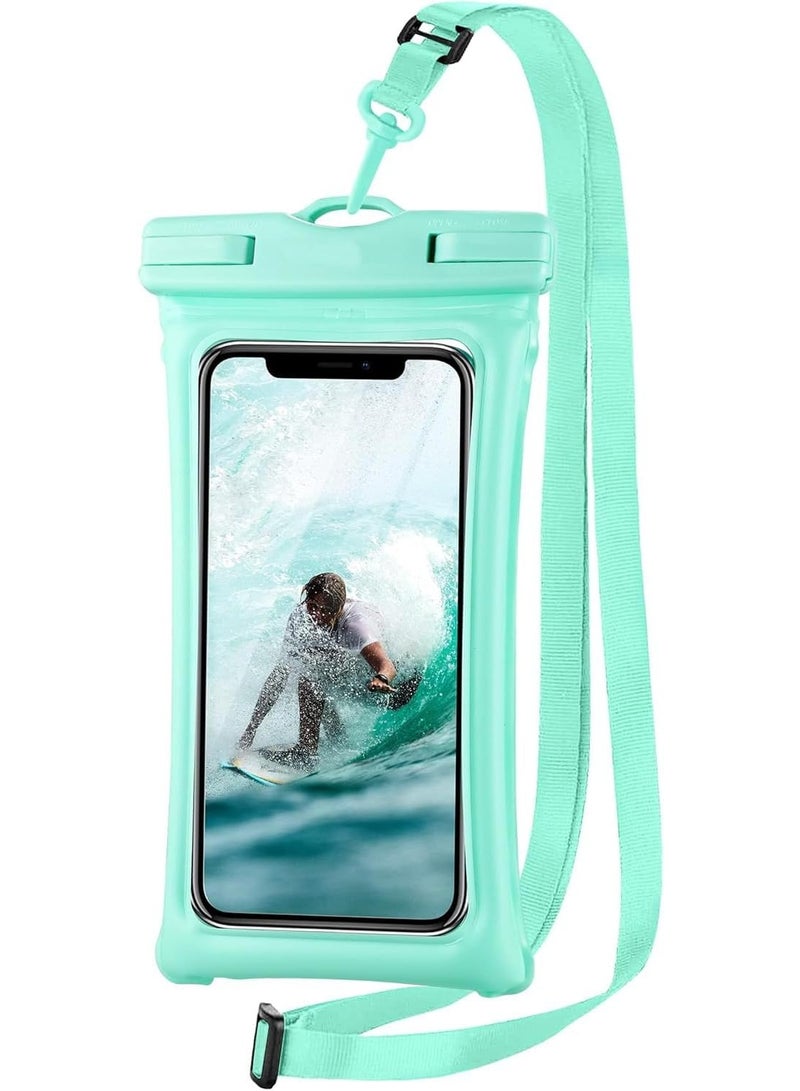 MOMENT Floating Universal IPX8 Waterproof Phone case Up to 7.0",Adjustable Lanyard Phone Pouch,Cellphone Dry Bags for Vacation Beach Pool Kayak Cruise Travel Essentials（Green） - Image 1