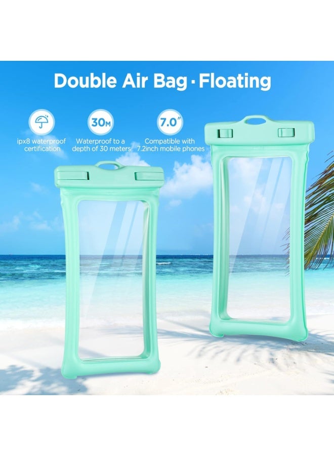 MOMENT Floating Universal IPX8 Waterproof Phone case Up to 7.0",Adjustable Lanyard Phone Pouch,Cellphone Dry Bags for Vacation Beach Pool Kayak Cruise Travel Essentials（Green） - Image 4