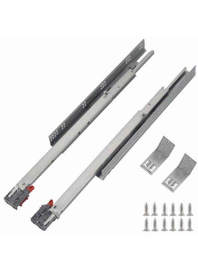 OCG Undermount Drawer Slides 21 inch (1 Pair), Full Extension Soft Close Concealed Drawer Runners, Come W/Mounting Screws and Brackets, 1 Pair - Image 1