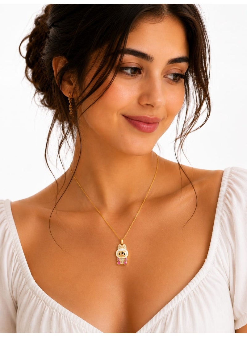 سلسلة أنيقة تصميم ناعم   باللون الذهبي - Image 1