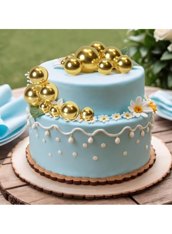20 Pcs Ball Cake Topper Decorations Mini Balloons Cake Topper Sticks Silver Balls Cake Picks Cake Topper Balls Cake Decorations for Wedding Birthday Cake Decorations  - Image 5