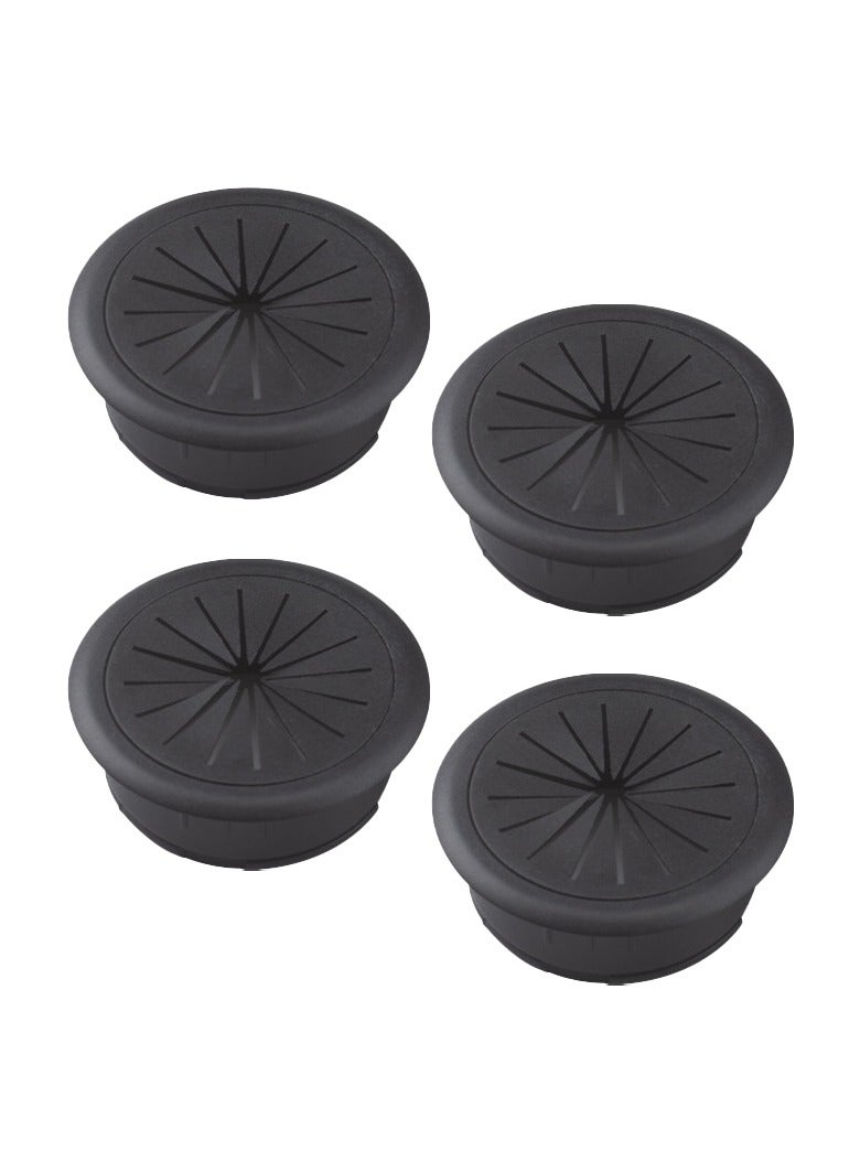 4PCS 2Inch (50mm) Flexible Desk Grommets Wire Cord Hole Cover for Office PC Desktop Wiring Management - Image 1