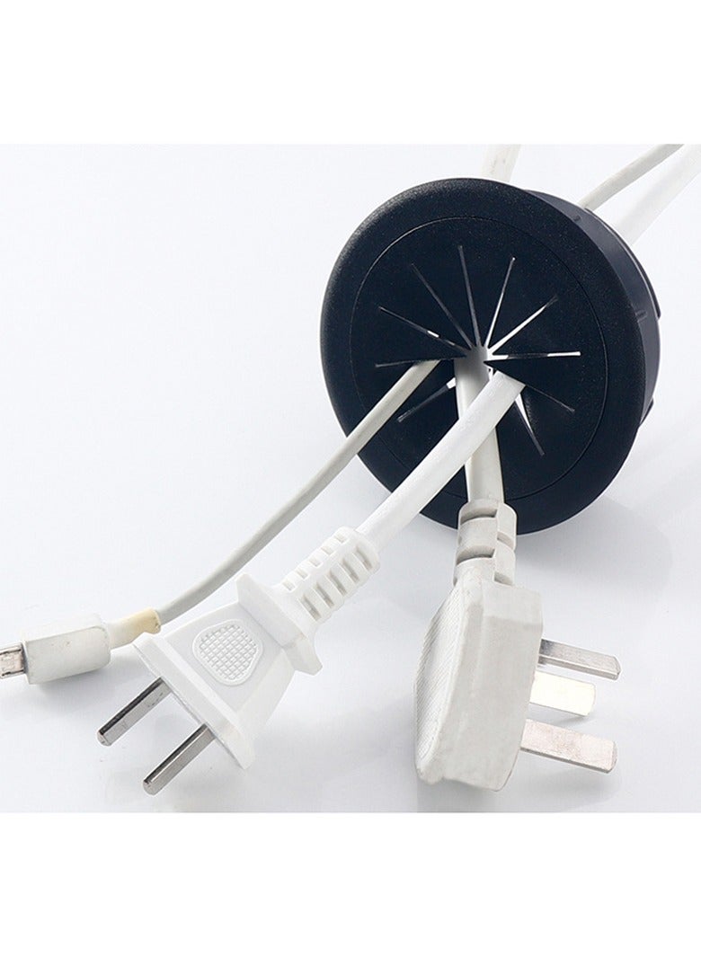 4PCS 2Inch (50mm) Flexible Desk Grommets Wire Cord Hole Cover for Office PC Desktop Wiring Management - Image 3