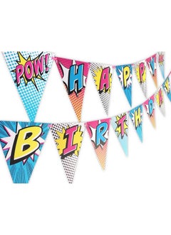 Superhero Pink Happy Birthday Banner Pennant - pzsku/Z8630900DB0F7743DB130Z/45/_/1688194363/e9ea2cc4-edb0-47b2-b308-970a2e537bda