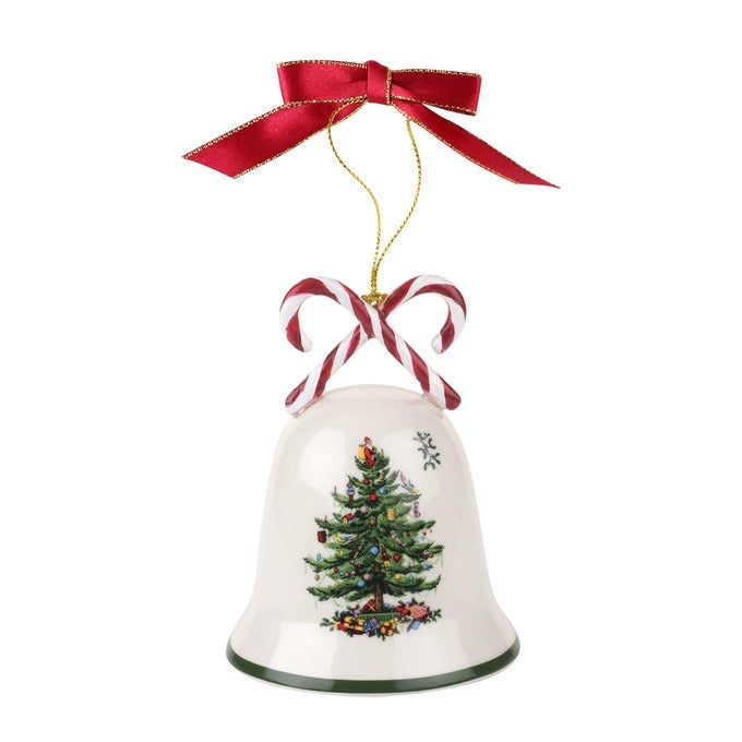 CHRISTMAS TREE CANDY CANE BELL ORNAMENT ELEGANT HANGING DECORATION FOR CHRISTMAS TREES HOLIDAY HOME ACCENTS FESTIVE ORNAMENT THOUGHTFUL KEEPSAKE GIFT FOR FRIENDS FAMILY