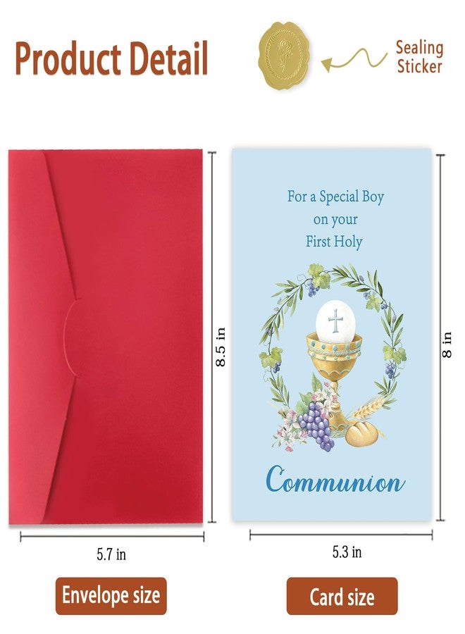 ICOOLYI First Communion Card for Boys, First Holy Communion Gift Card, Keepsake Gift Age 7–9 - Image 2