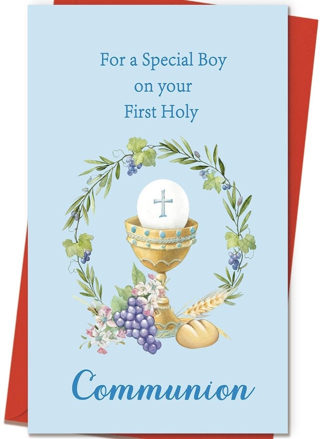 ICOOLYI First Communion Card for Boys, First Holy Communion Gift Card, Keepsake Gift Age 7–9 - Image 1