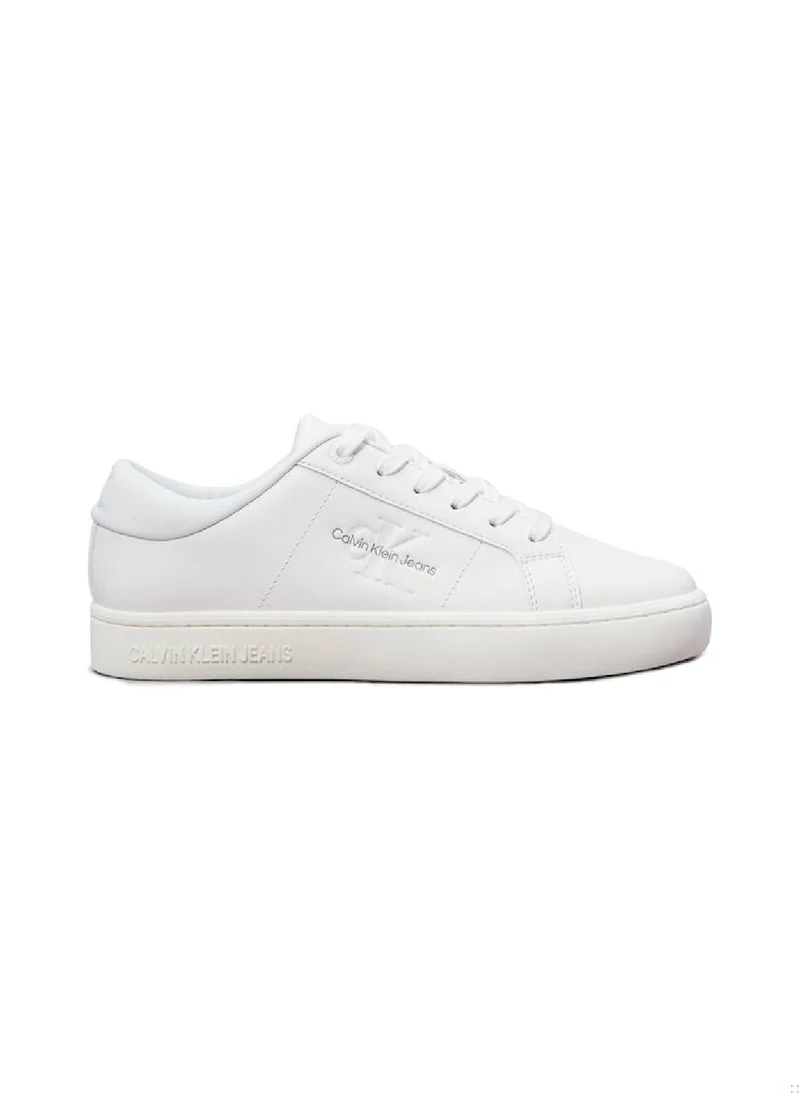 Calvin Klein Jeans Women's  Leather Sneakers , White - Leather