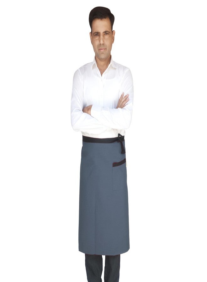 Switchon مريلة سويتشن نصفية للخصر مع جيب أمامي، مقاس مجاني (رمادي/أسود) - Image 2
