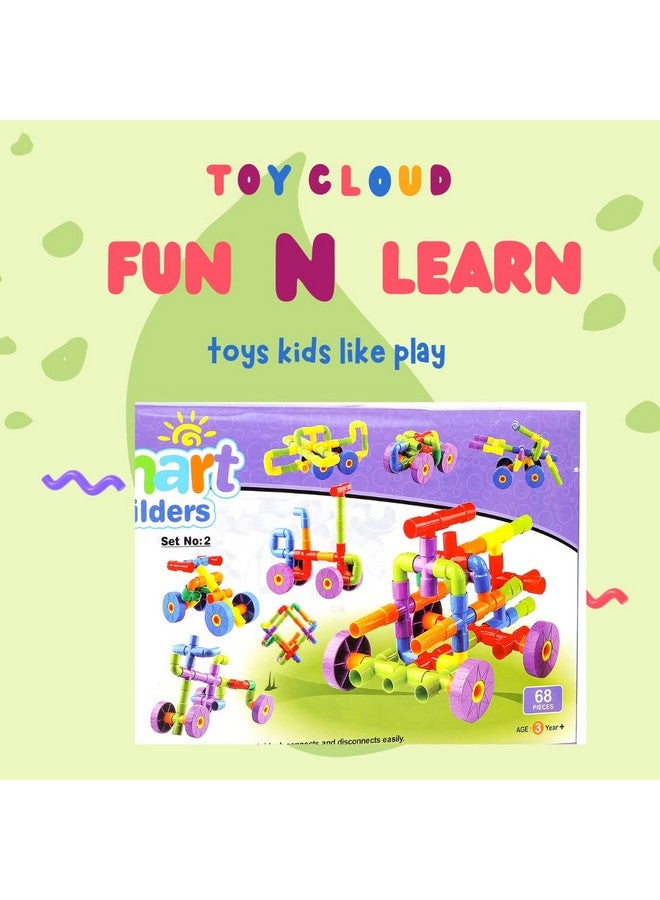 Ekta Smart Builders Building Blocks Set-2, Building Blocks for Kids, Block Game for Kids (Multicolor, Big Size) - 68 Pieces - Image 5