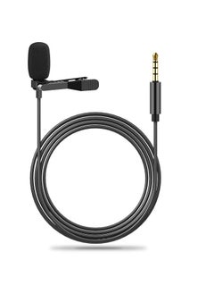Generic Lavalier noise reduction microphone mini portable small microphone live broadcast wheat black  - Image 1