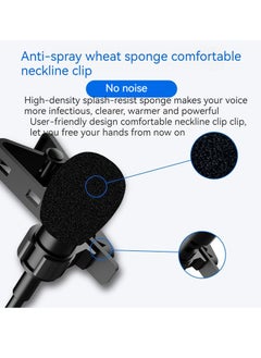 Generic Lavalier noise reduction microphone mini portable small microphone live broadcast wheat black  - Image 3