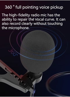 Generic Lavalier noise reduction microphone mini portable small microphone live broadcast wheat black  - Image 5