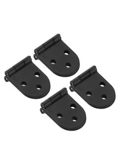 Thoraya 4 Set Round Edge Hinge 180 Degree Painted Black Zinc Alloy Cabinet Hardware for Door with Screw  - Image 2