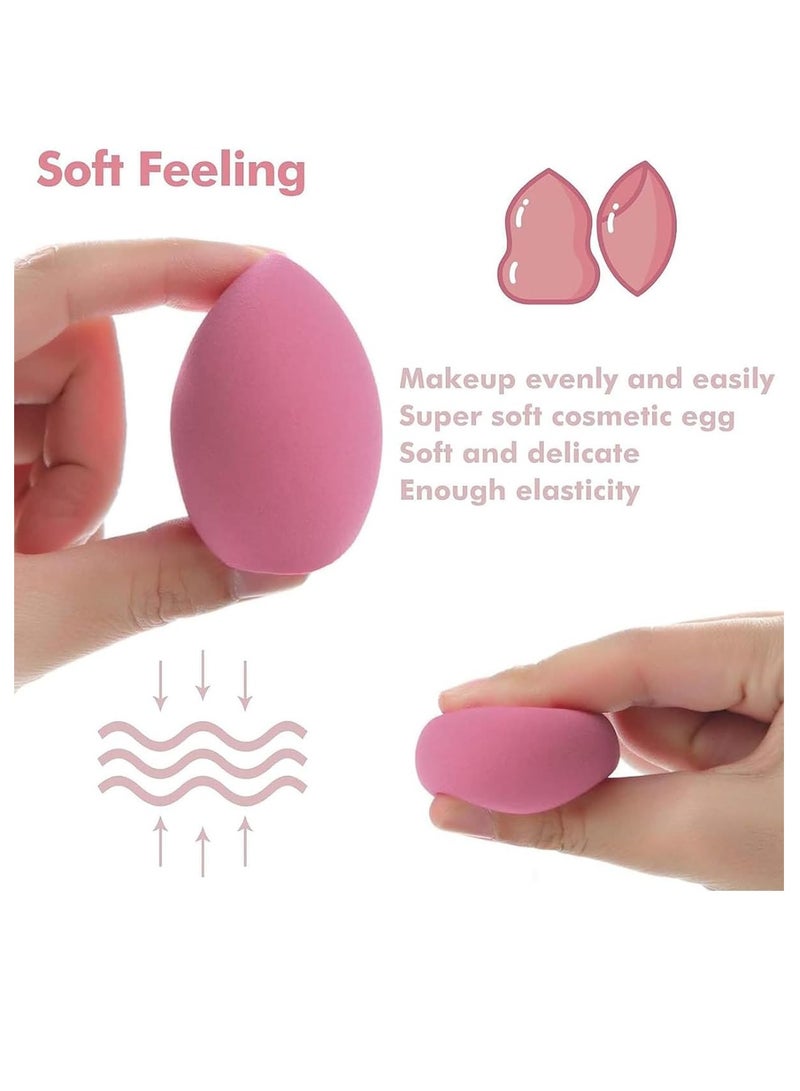 ECVV مجموعة إسفنجات مكياج ECVV، 6 قطع إسفنجات خلط الأساس، مثالية للسائل، الكريم، والبودرة، إسفنجات مكياج متعددة الألوان، مع زجاجة بلاستيكية شفافة - ألوان متنوعة - Image 2