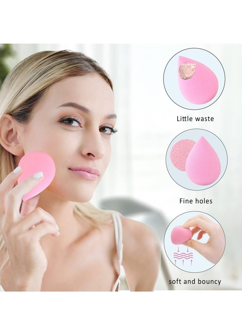 ECVV مجموعة إسفنجات مكياج ECVV، 6 قطع إسفنجات خلط الأساس، مثالية للسائل، الكريم، والبودرة، إسفنجات مكياج متعددة الألوان، مع زجاجة بلاستيكية شفافة - ألوان متنوعة - Image 4