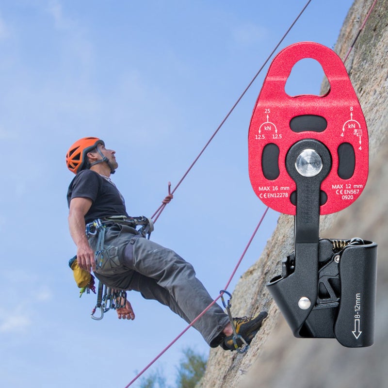 CAMNAL Heavy Lifter Pulley 4KN Aluminium Heavy Duty Single Swivels Rope Moving Pulley Single Swivels Wheel - Image 2