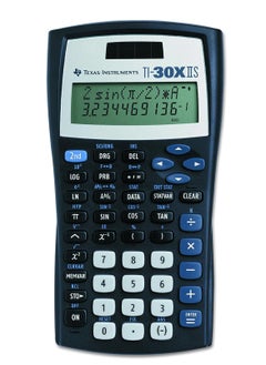 TEXAS INSTRUMENTS Texas Instruments TI-30XIIS Scientific Calculator, Black with Blue Accents  - Image 1