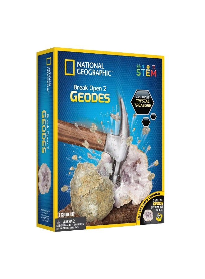 NATIONAL GEOGRAPHIC Break Open 2 Geodes Set  - Image 1