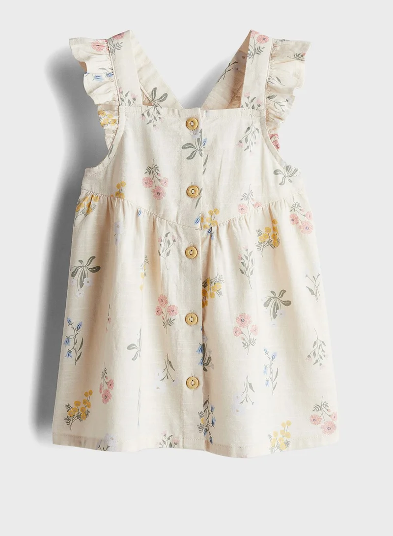 H&M Floral Button-Front Dress