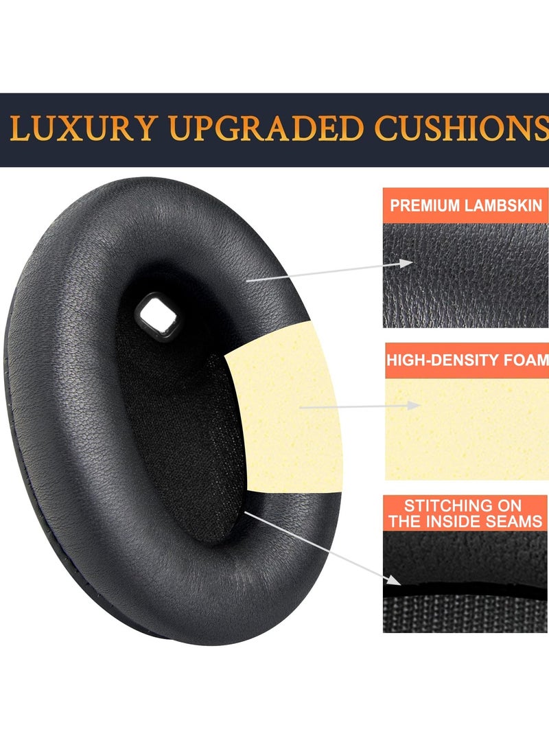 Earpads for Sony WH-1000XM4,A Pair of Replacement Ear Cushion Pads with Protein Leather and Memory Foam for Sony WH1000XM4 Noise canceling Extra Thick Headset,Black  - Image 3