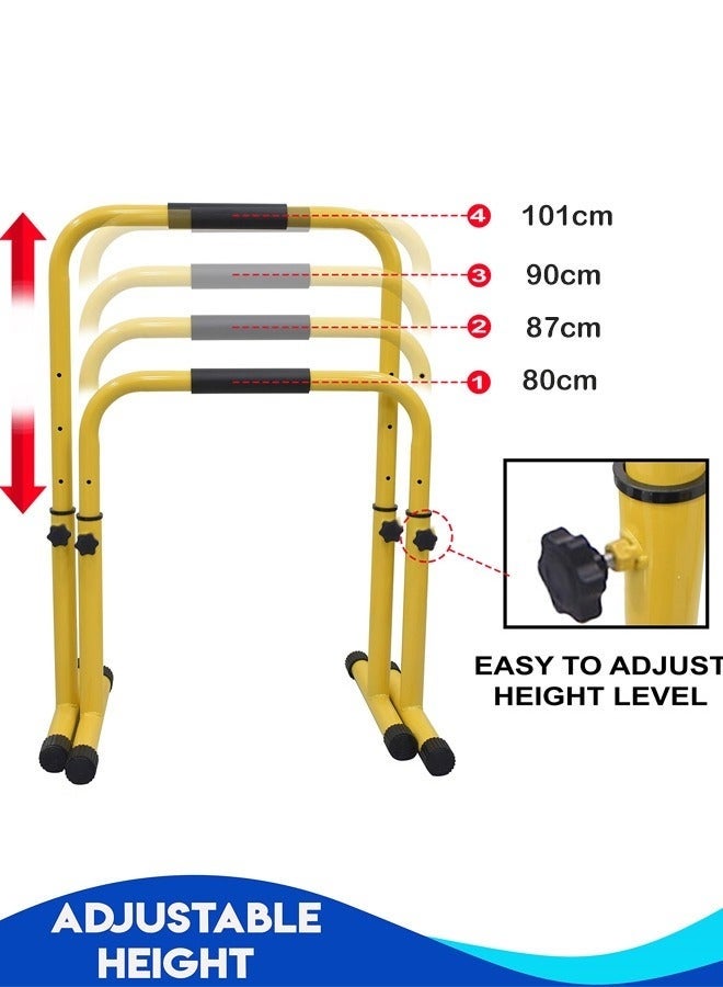WALALLA Heavy Duty Adjustable Height Portable Multi-Function Dip Stand Fitness Bar With Safety Connector for Home Training Bar Exercise, maximum user weight 200kg - Image 5